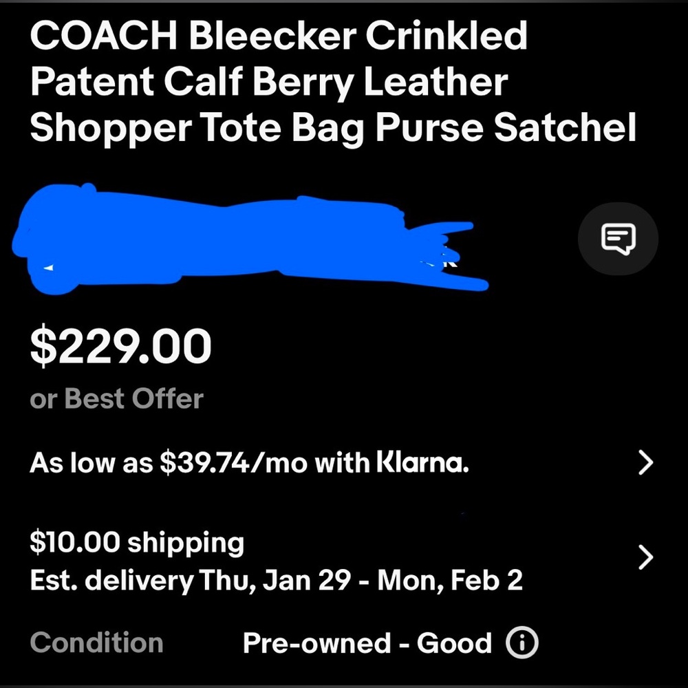 COACH Bleecker NO FLAWS Crinkled Patent Calfskin Leather Bag in Black | LIKE NEW - Picture 13 of 15
